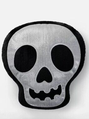 Goth Skull Plush Pillow
